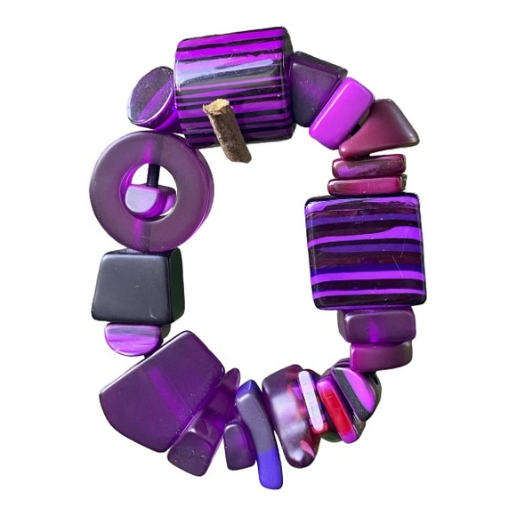 Sobral Jewelry - Sobral Jackie Brazil purple resin geometric bracelet